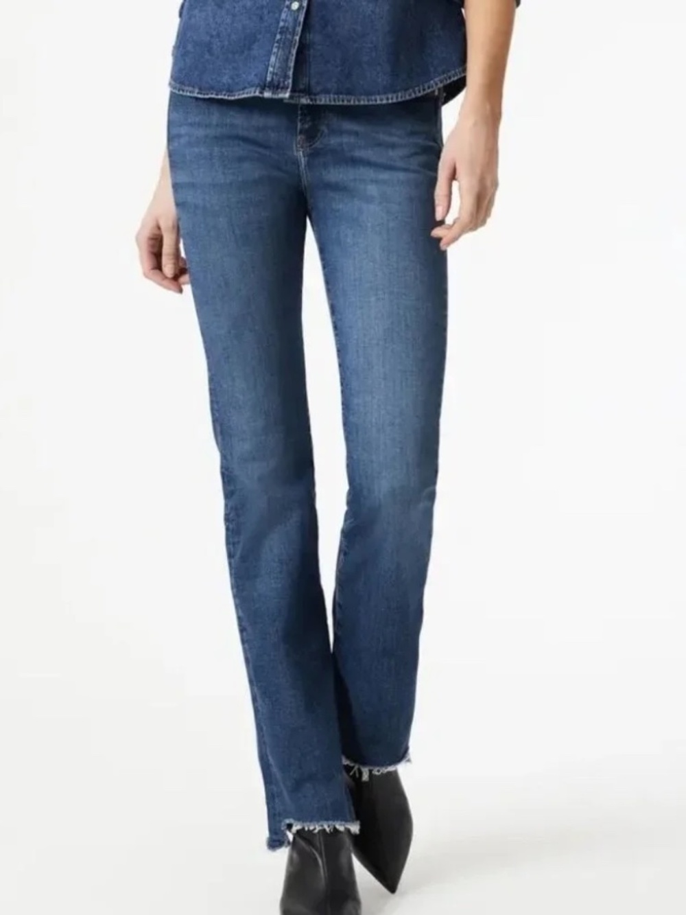 Mavi Jeans Maria High Waist Flare Jeans in Dark Vintage Flex Blue Size 29